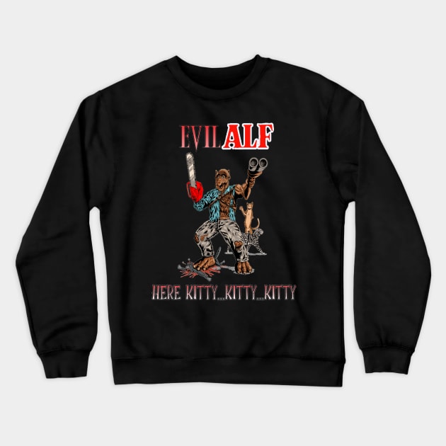 Evil Alf Crewneck Sweatshirt by Mikeywear Apparel